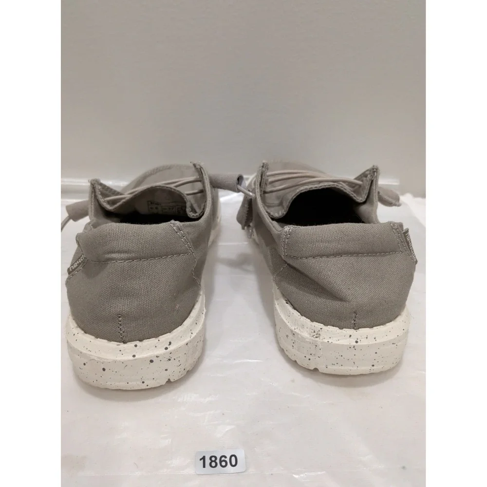 Hey Dude Wendy Grey Slip On Womens Comfort Loafer Boat Shoes Size  6